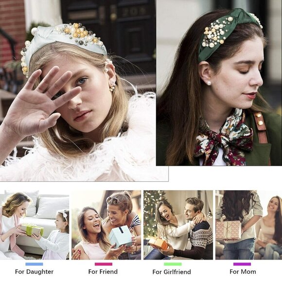 Pearl Headbands for Women Hair Accessories No Slip Elegant Gift Pack of 6 main image 6